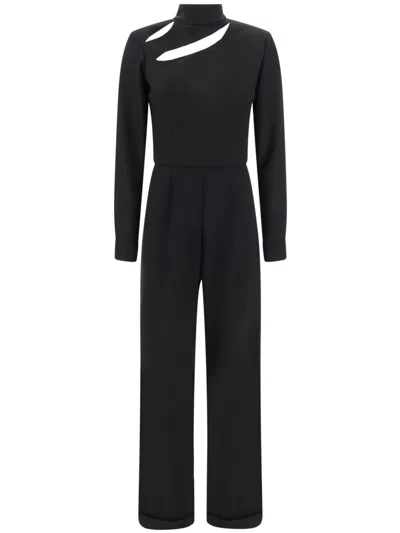 Shop Raquel Diniz Cut-out Detailing Jumpsuit In Black