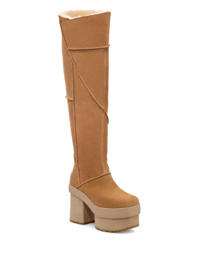 Ugg Woman New Heights Platform Extra Boots In Brown