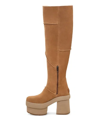 Ugg Woman New Heights Platform Extra Boots In Brown