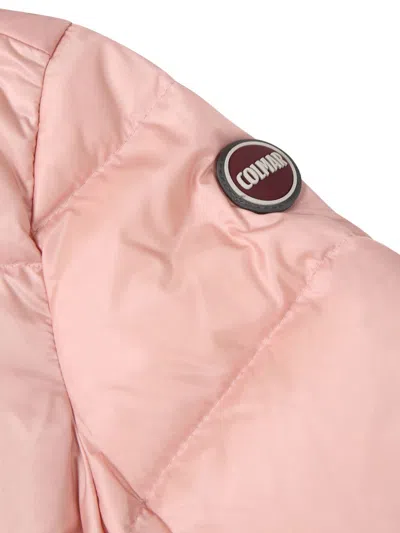 Colmar Pink Down Jacket For Baby Girl With Logo In Pink