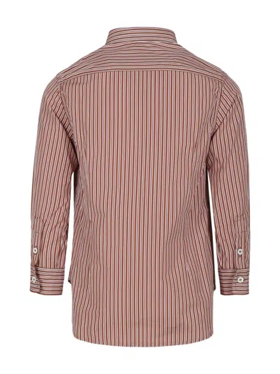 Etro Burgundy Shirt For Boy With Pegaso In Red