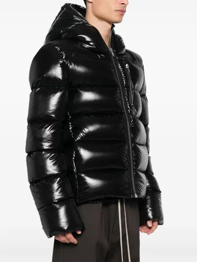 Rick Owens Hooded Down Puffer Jacket In Black