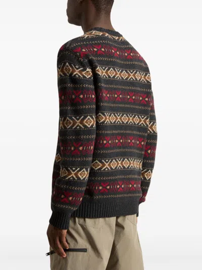 Woolrich Fair Isle Knitted Sweater In Brown