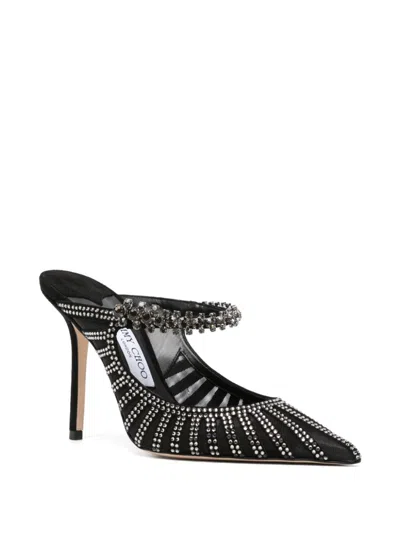 Jimmy Choo Women's Bing 100 Embellished High Heel Mules In Black