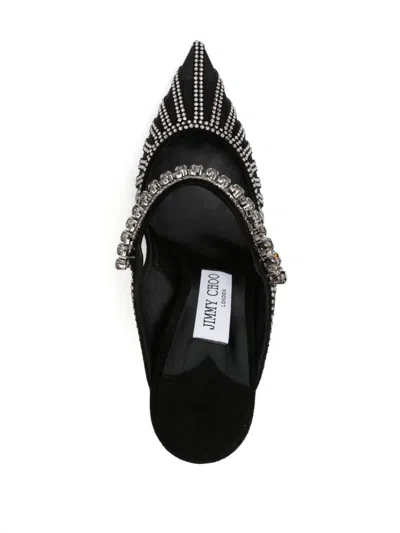 Jimmy Choo Women's Bing 100 Embellished High Heel Mules In Black