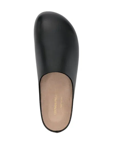 Common Projects Round-toe Mules In Black