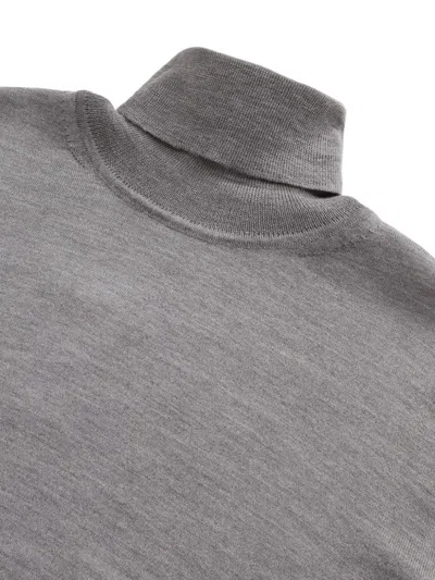 Woolrich Roll-neck Virgin Wool Sweater In Grey