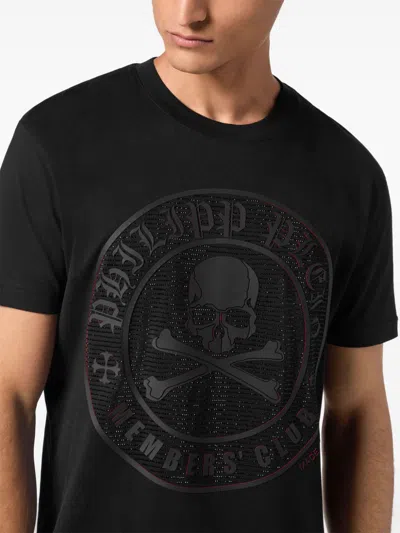 Philipp Plein Graphic Print Crewneck T-shirt In Black