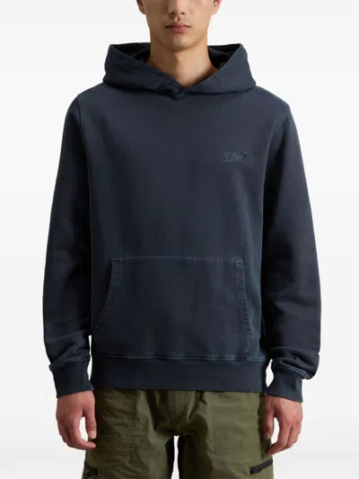 Woolrich Man Sweatshirt Navy Size Xl Cotton In Blue