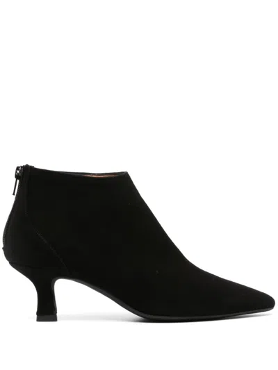 Roberto Festa Esta High Heels Ankle Boots In Black Suede In Black