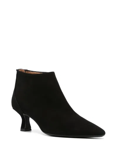 Roberto Festa Esta High Heels Ankle Boots In Black Suede In Black