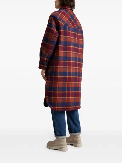 Woolrich Reversible Long Sleeve Over Coat In Blue