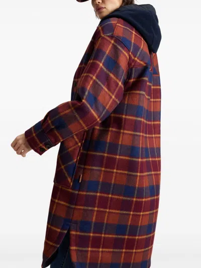 Woolrich Reversible Long Sleeve Over Coat In Blue