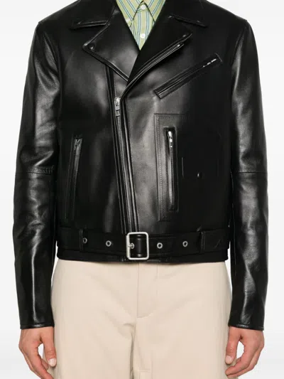 Shop Loewe Biker Jacket In Black