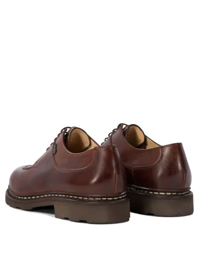 Paraboot Chunky Sole Leather Lace-up Shoes In Brown