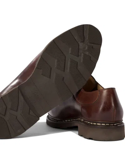 Paraboot Chunky Sole Leather Lace-up Shoes In Brown