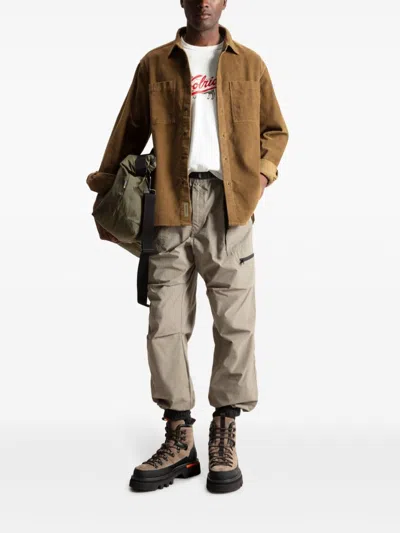 Woolrich Corduroy Buttoned Shirt In Brown
