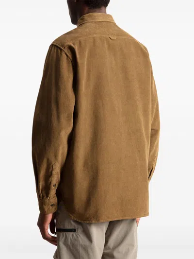 Woolrich Corduroy Buttoned Shirt In Brown
