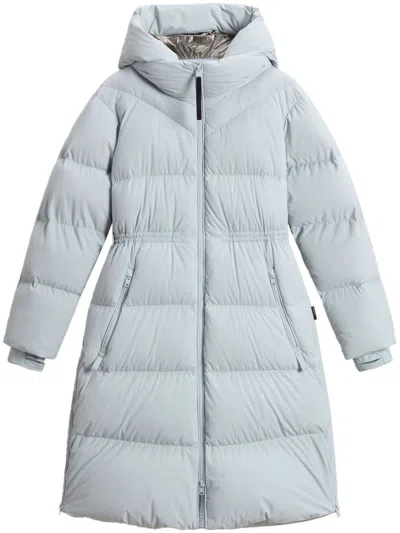 Woolrich Quilted Puffer Parka In Blue