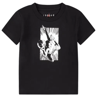 Jordan Boys  Burst Short Sleeve T-shirt In Black/white