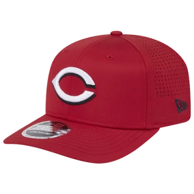 New Era Cincinnati Reds  Reds Perf 970 Adjustable Cap In White/red