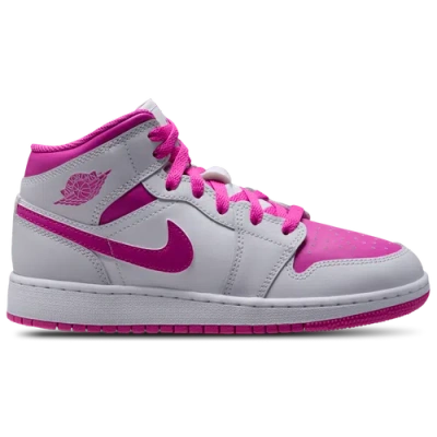 Jordan Girls  Aj 1 Fund Mid In White/pink/grey