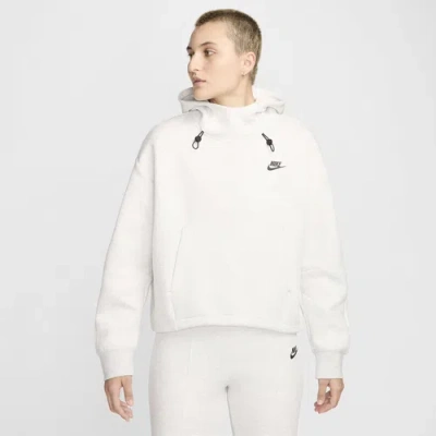 Nike Women's  Sportswear Tech Fleece Oversized Hoodie In Heather/light Grey/black