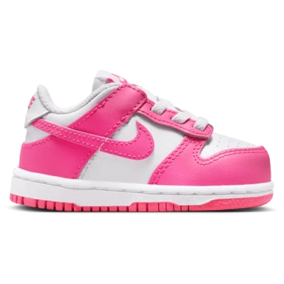 Nike Girls  Dunk Low In Laser Fuchsia/white