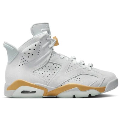 Jordan Women's Air   Retro "pearl" Shoes In Pure Platinum/glacier Blue/metallic Gold