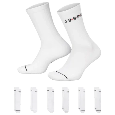 Jordan Essential Crew Socks 6 Pack In Red/white/black
