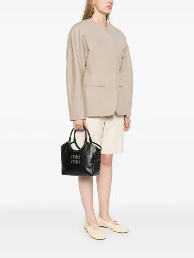Miu Miu Ivy Tote Bag In Schwarz