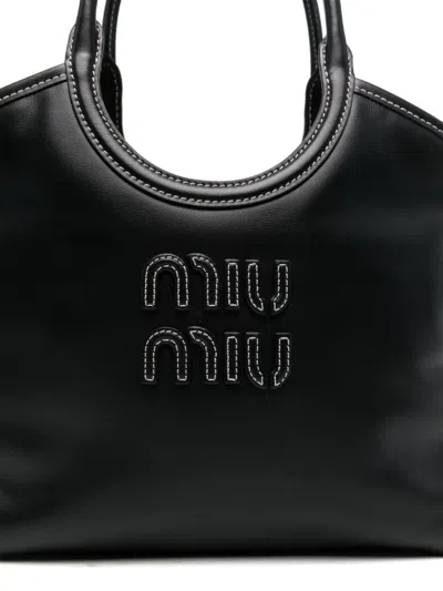 Miu Miu Ivy Tote Bag In Schwarz