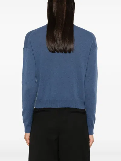 Shop Allude Long-sleeve Sweater In Blau