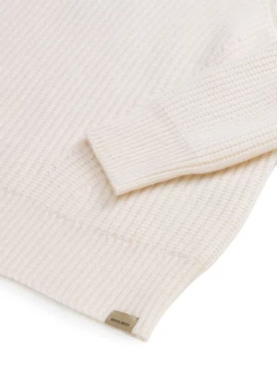 Woolrich Long Sleeve Sweater In Nude