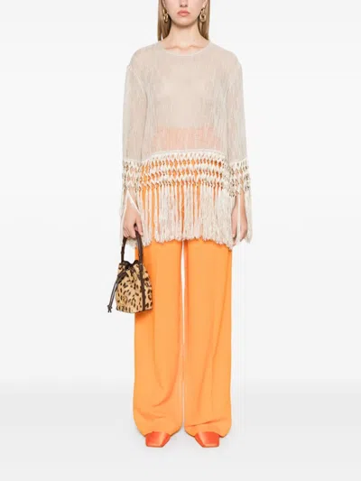 Taller Marmo Marlene Palazzo Pants In Orange