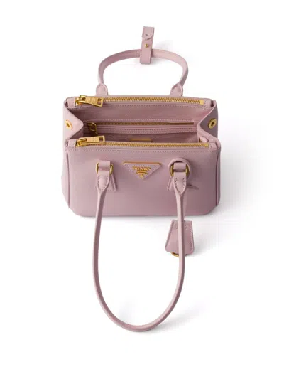 Prada Galleria Saffiano Leather Mini-bag In Rosa