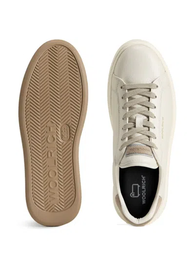 Woolrich Lace-up Low-top Sneakers In Nude