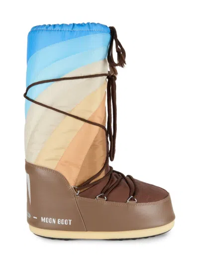 Shop Moon Boot Women's Rainbow Snow Boots In Brown Multi