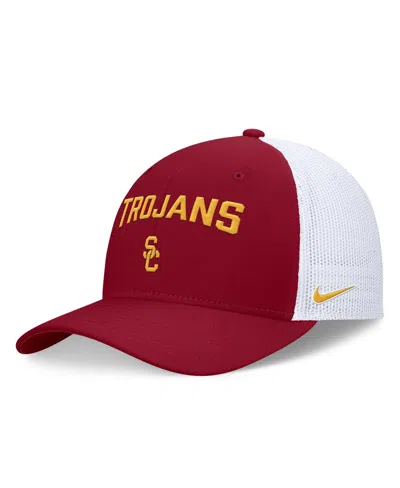 Nike Men's Cardinal/white Usc Trojans Primetime City Trucker Adjustable Hat In Cardinal,white