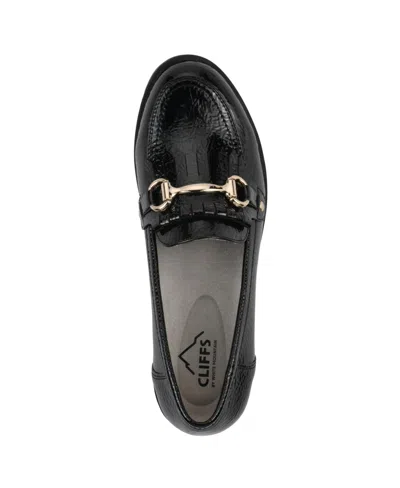 Cliffs By White Mountain Galeena Buckle Kiltie Loafer In Black Patent