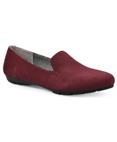 Cliffs By White Mountain Gallant Loafer In Burgundy Suedette