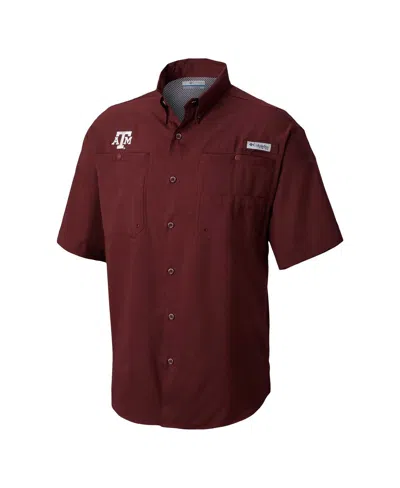 Columbia Men's Maroon Texas A M Aggies Big Tall Tamiami Omni-shade Button-down Shirt In Maroon