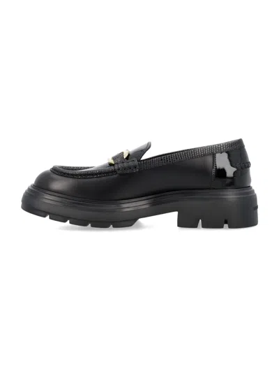 Shop Ferragamo Brooke Loafers In Nero