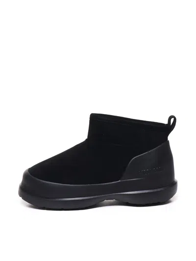 Moon Boot Luna Low-suede Boots In Black