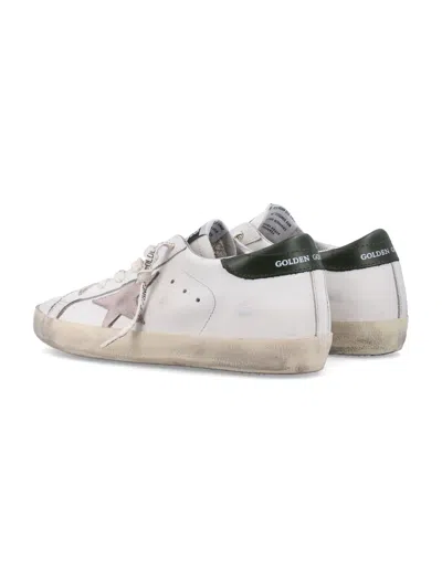 Shop Golden Goose Superstar Sneakers In White Pink Green