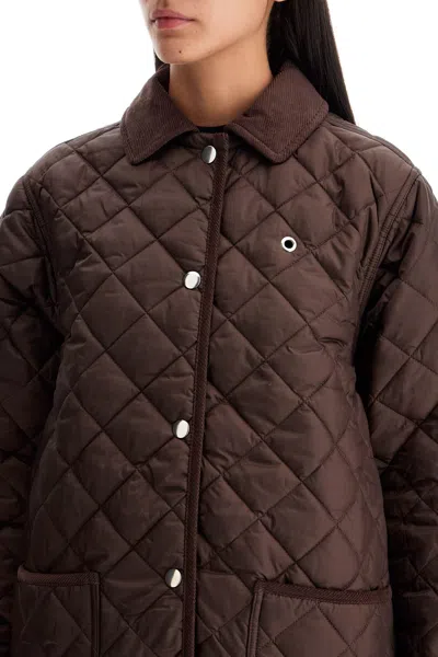 Shop Saks Potts Aiden Quilted In Dark Navy (brown)