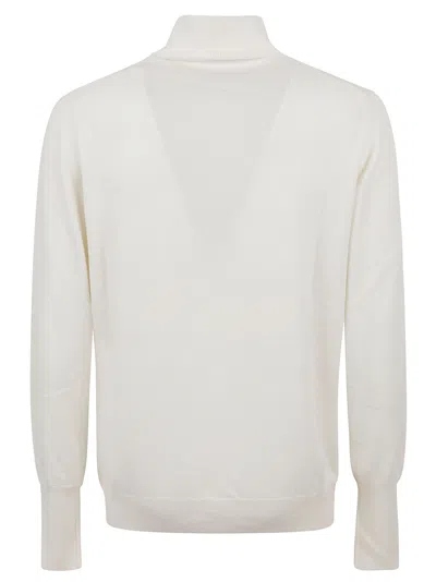 Shop Ballantyne T Neck Pullover In White Butter