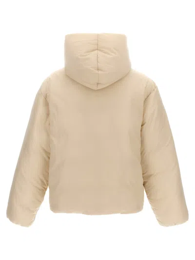 Jacquemus Padded Hooded Long Sleeve Down Jacket In White