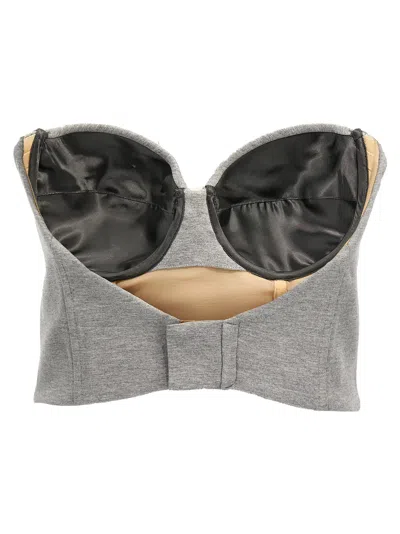 Giuseppe Di Morabito Cropped Corset In Gray