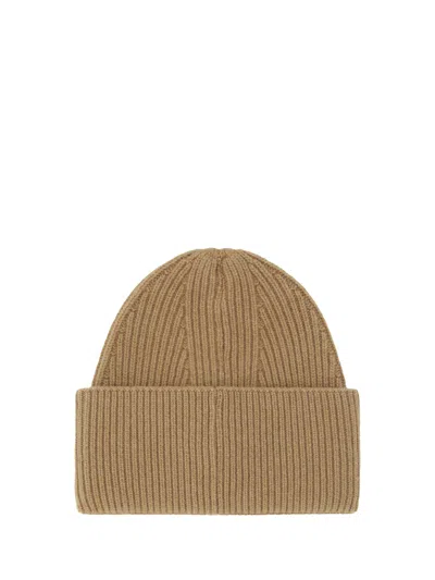 Shop Laneus Beanie Cap In Cammello/camel